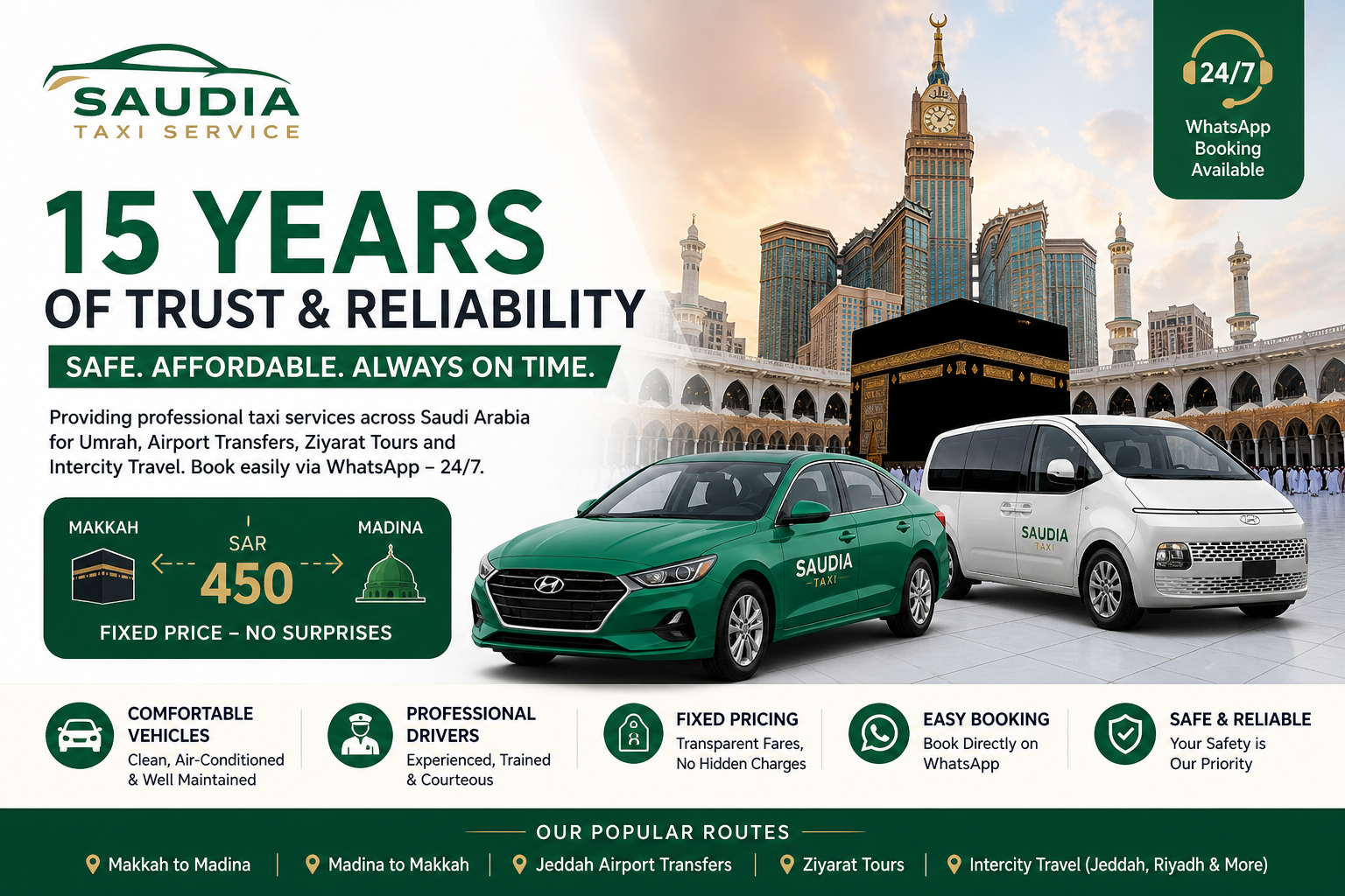 Who Is Saudia Taxi Service? 15 Years of Reliable Transport in Saudi Arabia